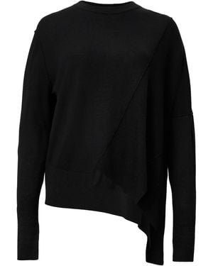 AllSaints Wool Asymmetric Isla Jumper - Black