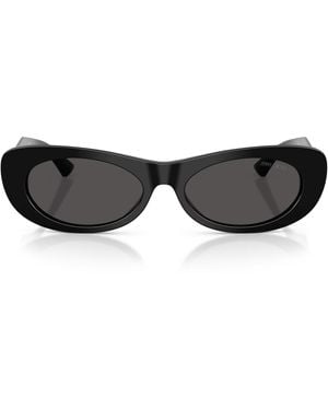 Jimmy Choo Oval Logo Sunglasses - Black