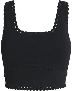 Sandro Knitted Crop Top - Black