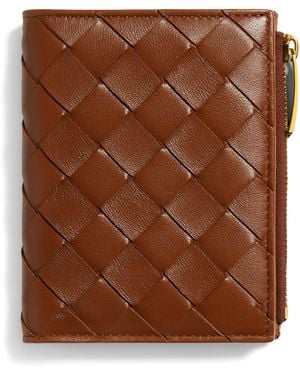 Bottega Veneta Small Leather Bifold Wallet - Brown