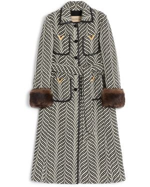 Valentino Wool-Blend Coat - Grey