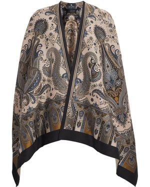 Etro Wool-Blend Paisley Cape - Multicolour