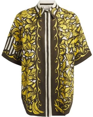 ALÉMAIS Hemp Printed Mona Shirt - Green