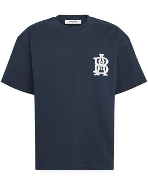 About Blank Oversized Monogram T-Shirt - Blue
