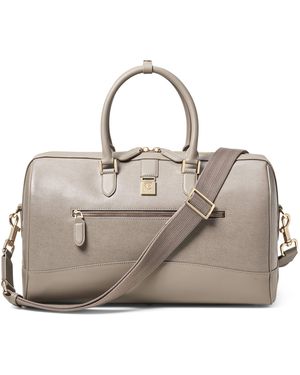 Aspinal of London Leather Connaught Holdall - Grey