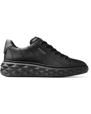 Jimmy Choo Diamond Light/f Leather Sneaker - Black