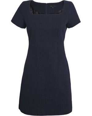 Maje Tweed Mini Dress - Blue