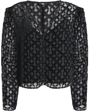 PAIGE Velvet Jacquard Amaya Blouse - Black