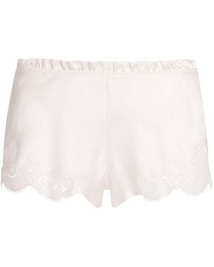 Carine Gilson Silk Cérès Pajama Shorts - White