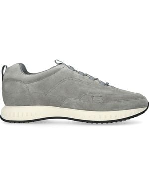 John Lobb Suede Stream Elastic Trainers - Grey