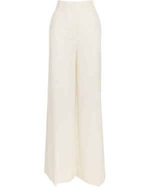 Stella McCartney Stretch-Wool Flared Trousers - White