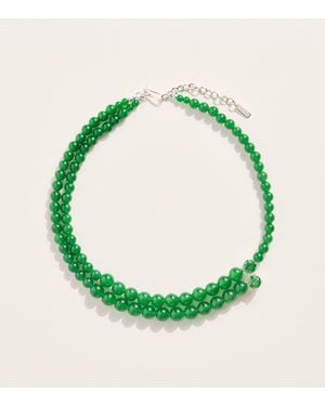COMPLETEDWORKS Cubic Zirconia Beaded Necklace - Green