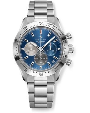 Zenith Stainless Steel Chronomaster Sport Watch - Blue