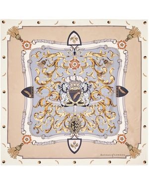 Aspinal of London Silk Signature Scarf - Natural