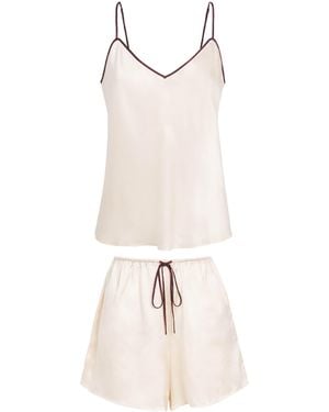 Olivia Von Halle Silk Elle Pyjama Set - Natural