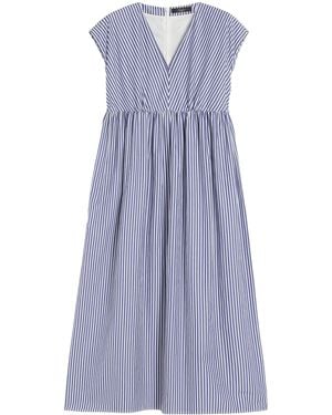 Weekend by Maxmara Cotton Stripe Midi Dress - Purple