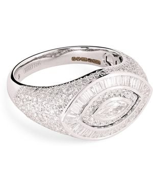 SHAY And Diamond Evil Eye Ring - White