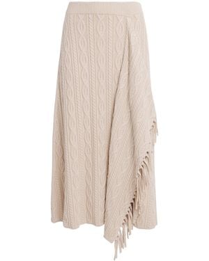 Jonathan Simkhai Cotton-Wool Kara Midi Skirt - Natural
