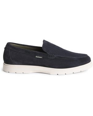 Barbour Suede Carty Loafers - Blue