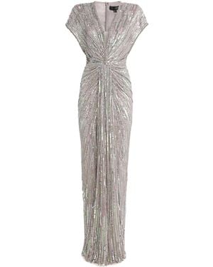 Jenny Packham Sequinned Zola Gown - White