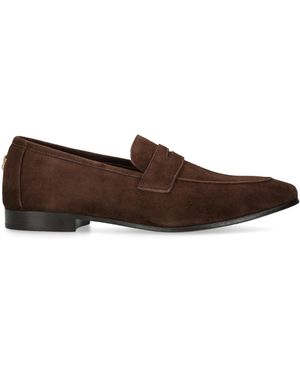 Bougeotte Suede Flaneur Loafers - Brown