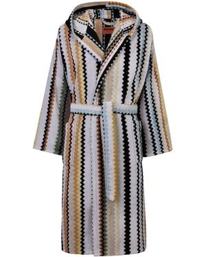 Missoni Towelling Zigzag Curt Robe - Multicolour