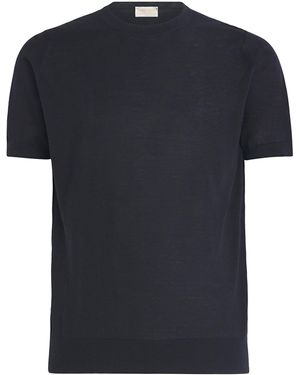 John Smedley Cotton-Cashmere Coulter T-Shirt - Black