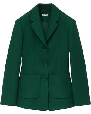 Loewe Wool-Blend Blazer - Green