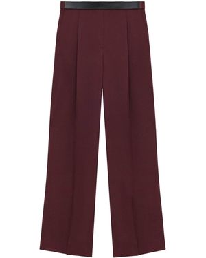 Loewe Silk Wide-Leg Trousers - Purple