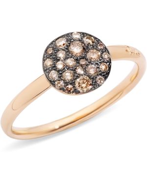 Pomellato Rose And Diamond Sabbia Ring - Metallic