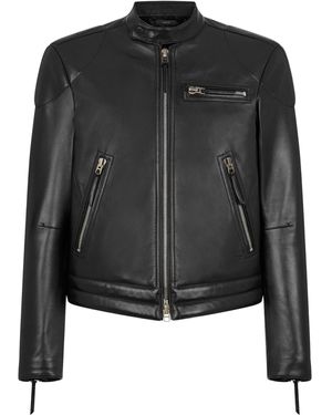 Tom Ford Leather Biker Jacket - Black