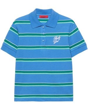 MAX&Co. Cotton Embroidered Polo Shirt - Blue