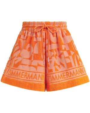 Zimmermann Terry Solstice Shorts - Orange