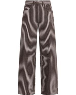 ME+EM Extreme Seam Stripe Jeans - Brown