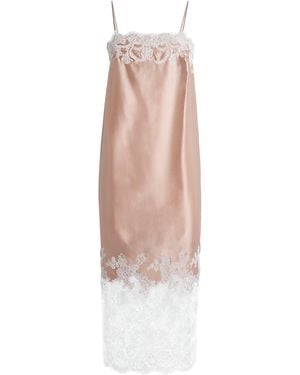 Torlowei Silk Lace Slip Mini Dress - Natural