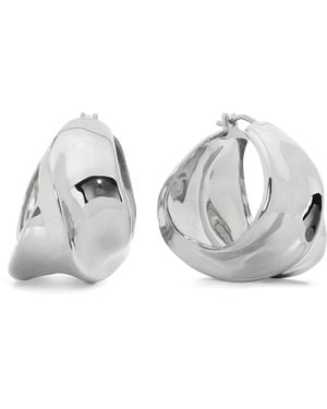 Monica Vinader Medium Sterling Nomade Bold Earrings - White