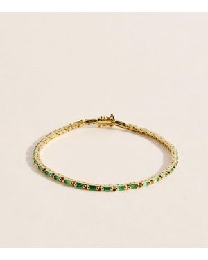 Suzanne Kalan And Emerald Bold Linear Tennis Bracelet - Natural