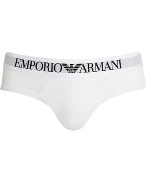 Emporio Armani Logo Briefs - White
