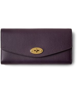 Mulberry Leather Darley Wallet - Purple