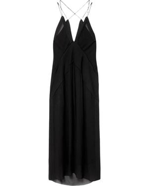 AllSaints Chiffon Fawn Midi Dress - Black