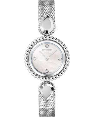 Boucheron Stainless Steel And Diamond Serpent Bohème Watch - White