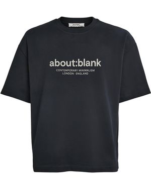 About Blank Cotton Logo Garcon T-Shirt - Black