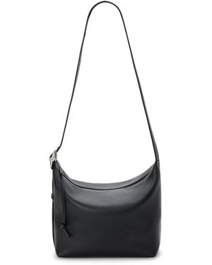 Loewe Leather Loop Shoulder Bag - Black