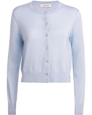 Anine Bing Wool-Cashmere Moni Cardigan - Blue
