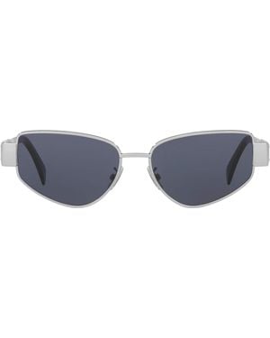 Celine Metal Triomphe Cat Eye Sunglasses - Blue