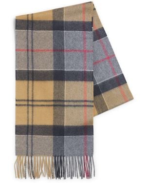 Barbour Cashmere Tartan Scarf - Gray