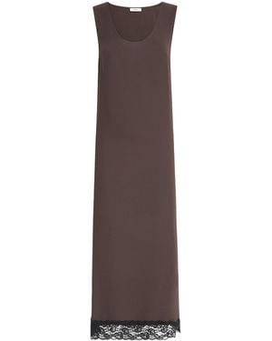 Stylein Malea Lace-Trim Maxi Dress - Brown
