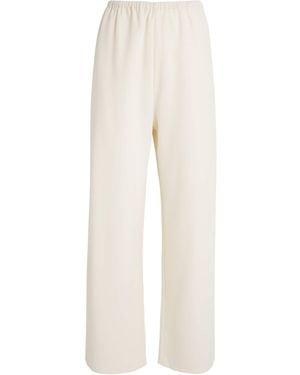 Almada Label Satin Bea Wide-Leg Trousers - White
