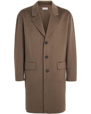 FRAME Wool Overcoat - Brown