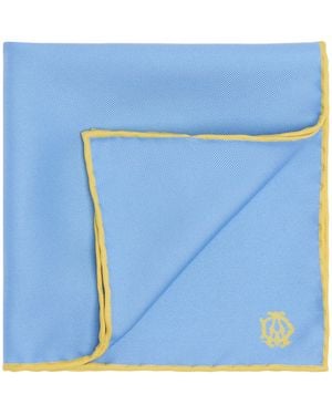 dunhill Mulberry Silk Pocket Square - Blue